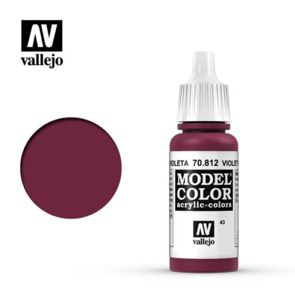 acrylicos vallejo 043 Rojo Violeta-Violet Red 70.812 17ml Model Color es la gama mas amplia de pinturas acrílicas para Modelismo.