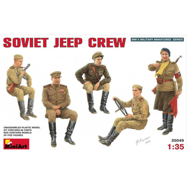miniart 35049 Soviet Jeep Crew WWII figuras escala 1/35