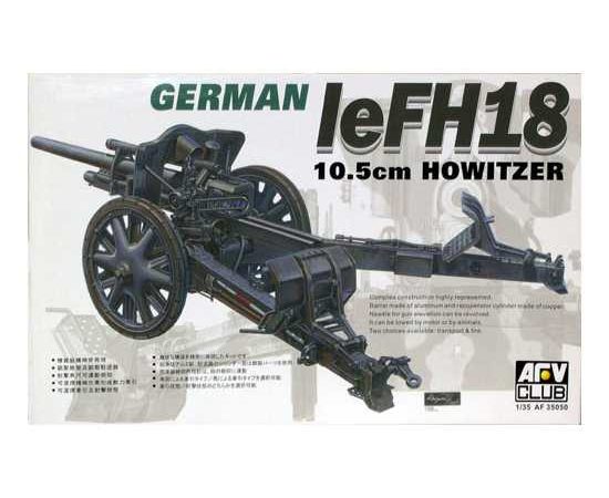 afv club 35050 LeFH 18 - 10,5cm Howitzer 1/35 Kit en plástico para montar y pintar. Incluye el tubo del cañón torneado en aluminio.