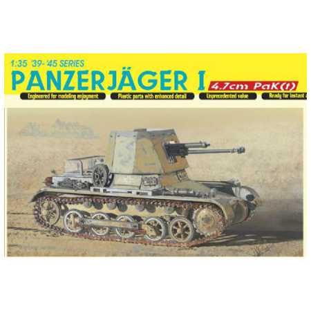 dragon 6230 Panzerjager I 4,7cm PaK(t) 1/35 Kit en plástico para montar y pintar. Incluye fotograbados y cadenas por eslabones individuales.
