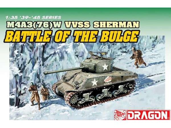 dragon 6255 M4A3(76)W VVSS Sherman Battle of the Bulge Tanque americano M4A3(76)W durante la batalla de las Ardenas.