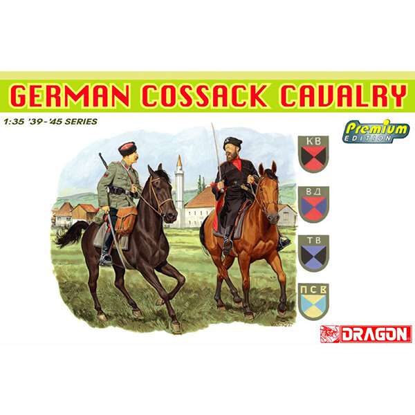 DRAGON 6065 German Cossack Cavalry Kit en plástico para montar y pintar. Incluye piezas en fotograbado. Piezas +50