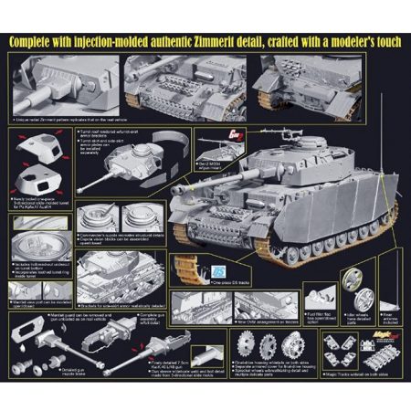 dragon 6560 Pz.Kpfw.IV Ausf.H Late Production w/Zimmerit