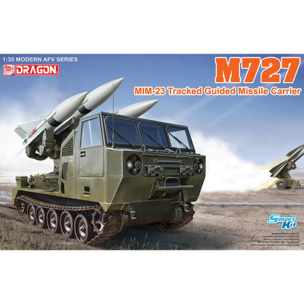 dragon 3583 M727 MiM-23 Tracked Guided Missile Carrier Kit en plástico para montar y pintar. Incluye cadenas por tramos y eslabones individuales.escala 1/35