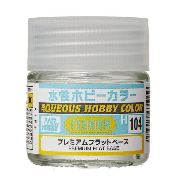 MR HOBBY H104 Premium Flat Base-Base mate 10ml Este producto se utiliza para mezclar con un color brillante y hacerlo mate.