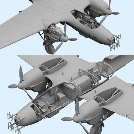 icm 72306 Dornier Do 215B-5 WWII German Night FighterKit en plástico para montar y pintar.Interior y motores detallados.