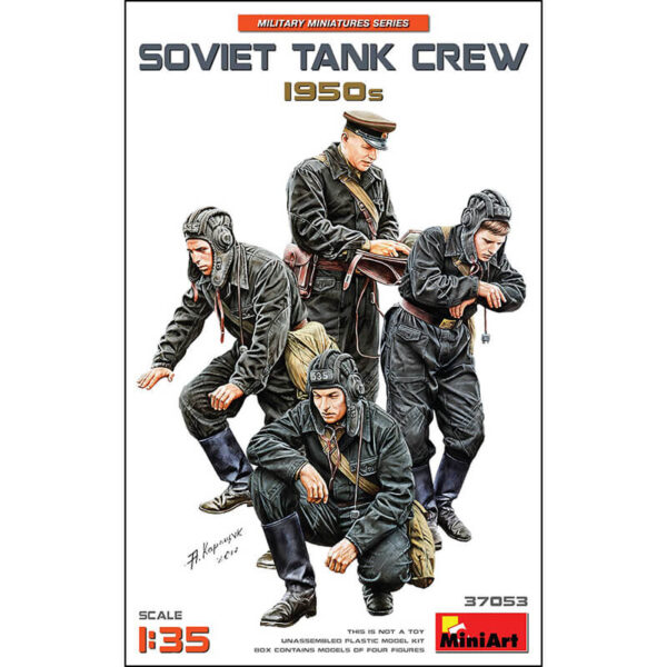 Soviet Tank Crew 1950´s Military Miniatures Series Kit en plástico para montar y pintar 4 figuras de carristas soviéticos de los años 1950s. Escala 1/35