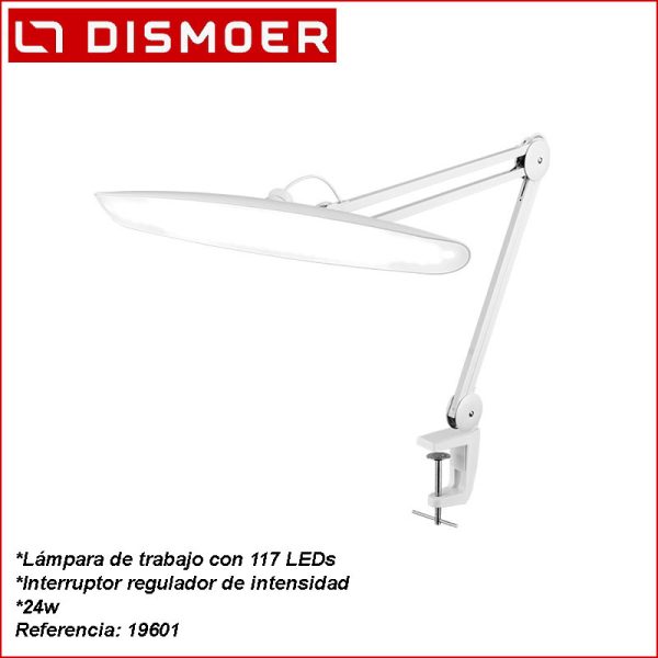 DISMOER 19601 Flexo lámpara de trabajo 117 LEDs para modelismo, manualidades, restauración, dibujo, etc