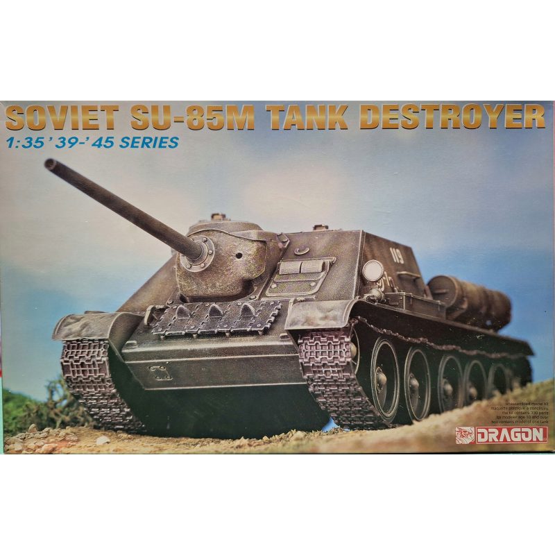 dragon 6096 Soviet SU-85M Tank Destroyer 1/35 Kit en plástico para montar y pintar. Incluye cadenas por eslabones individuales.